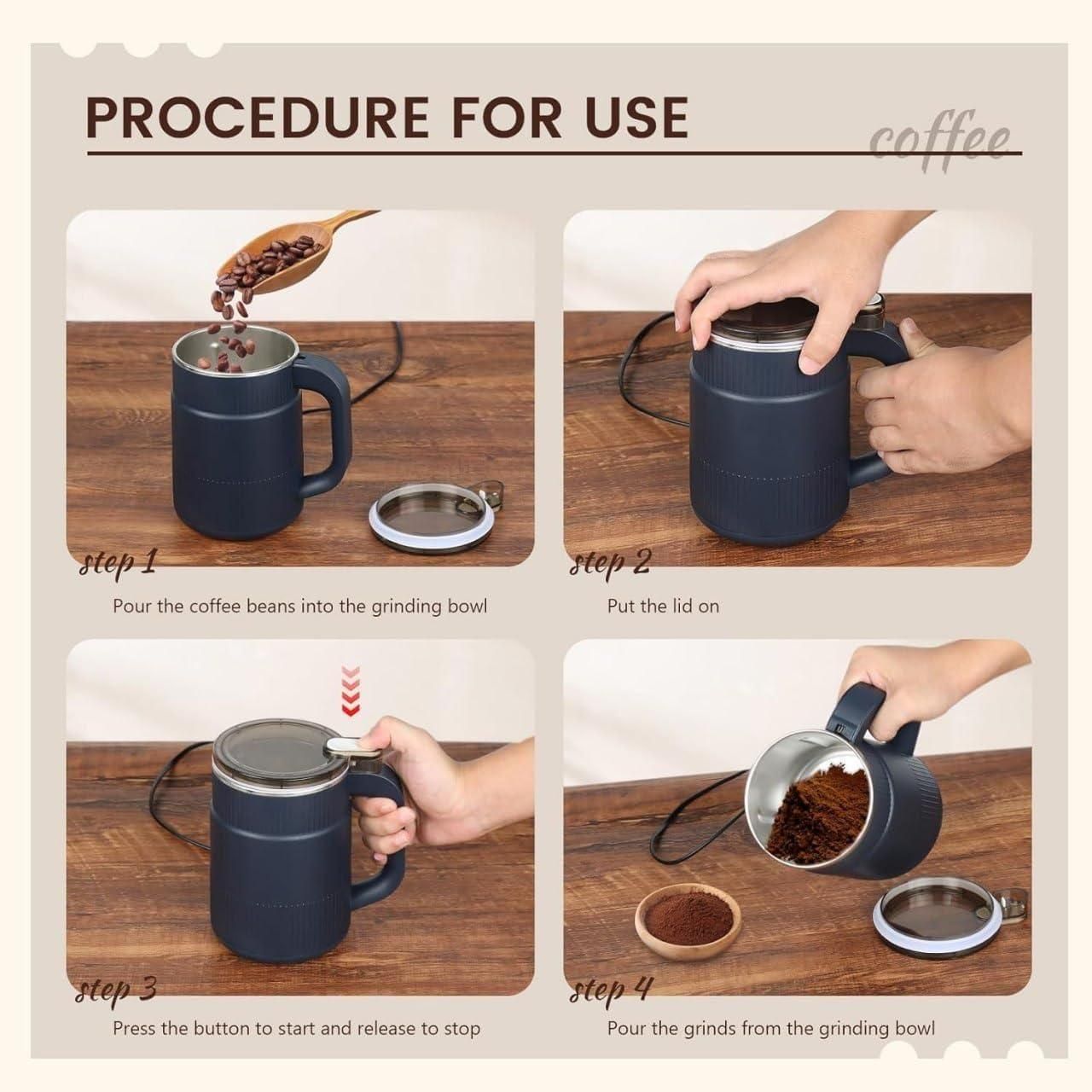 DailyGrind Multi-Use Power Mill 500W Multi-Use Kitchen Grinder for Spices, Nuts, Coffee & Grains