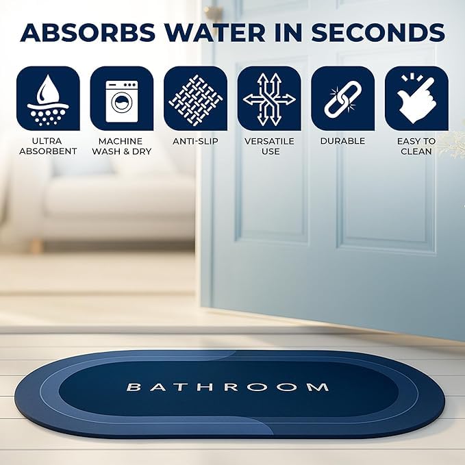 Anti Slip Bathroom Mats | Quick Dry |🔥Buy 1 Get 1 Free🔥