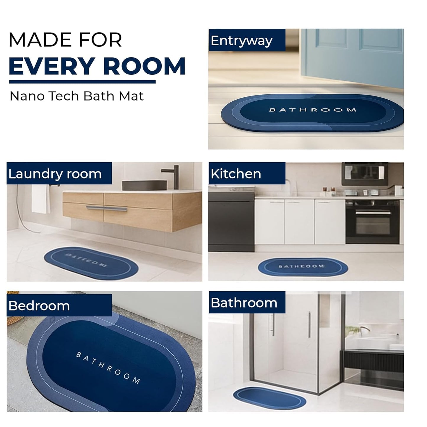 Anti Slip Bathroom Mats | Quick Dry |🔥Buy 1 Get 1 Free🔥