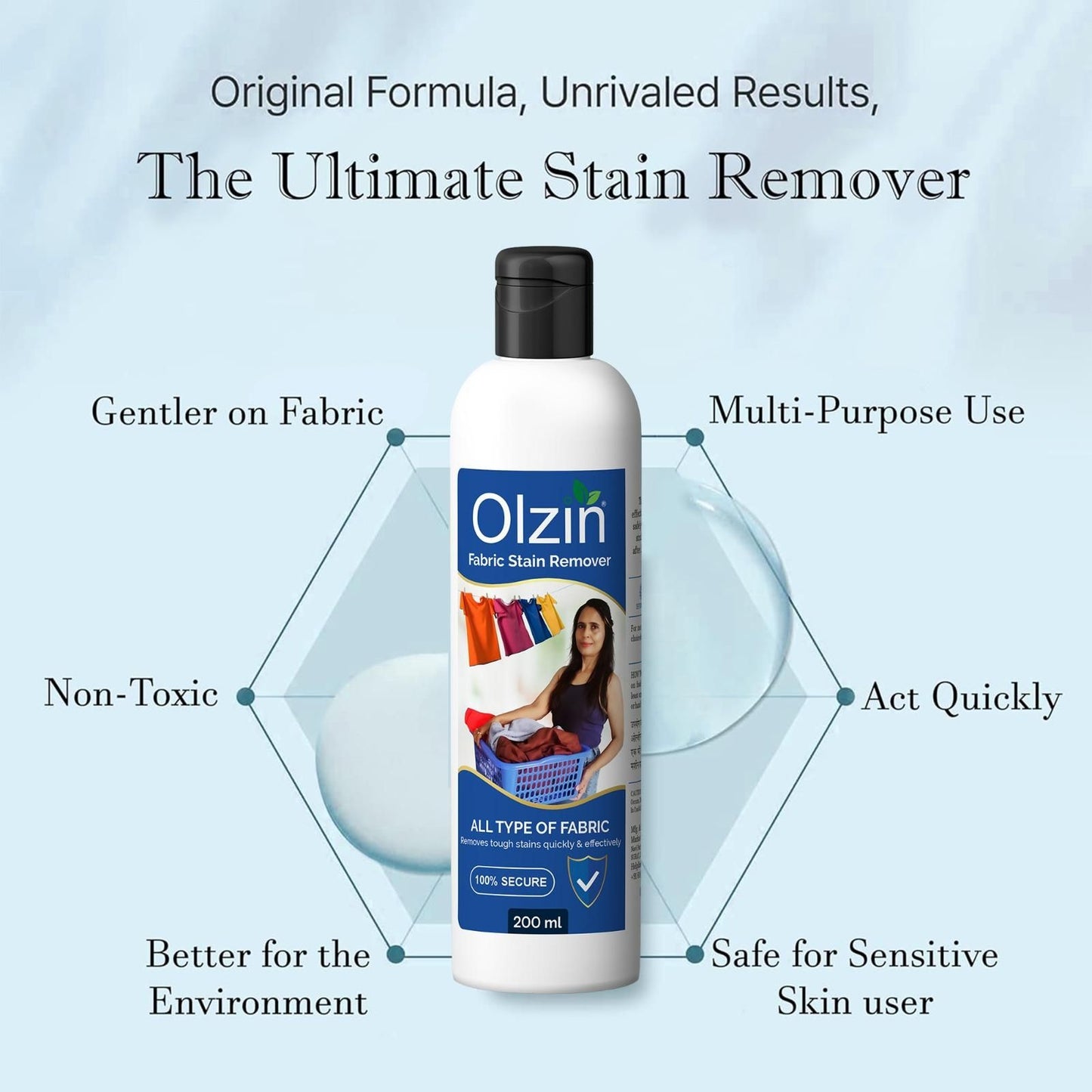 Fabric Stain Remover 200ml each Pack of 3
