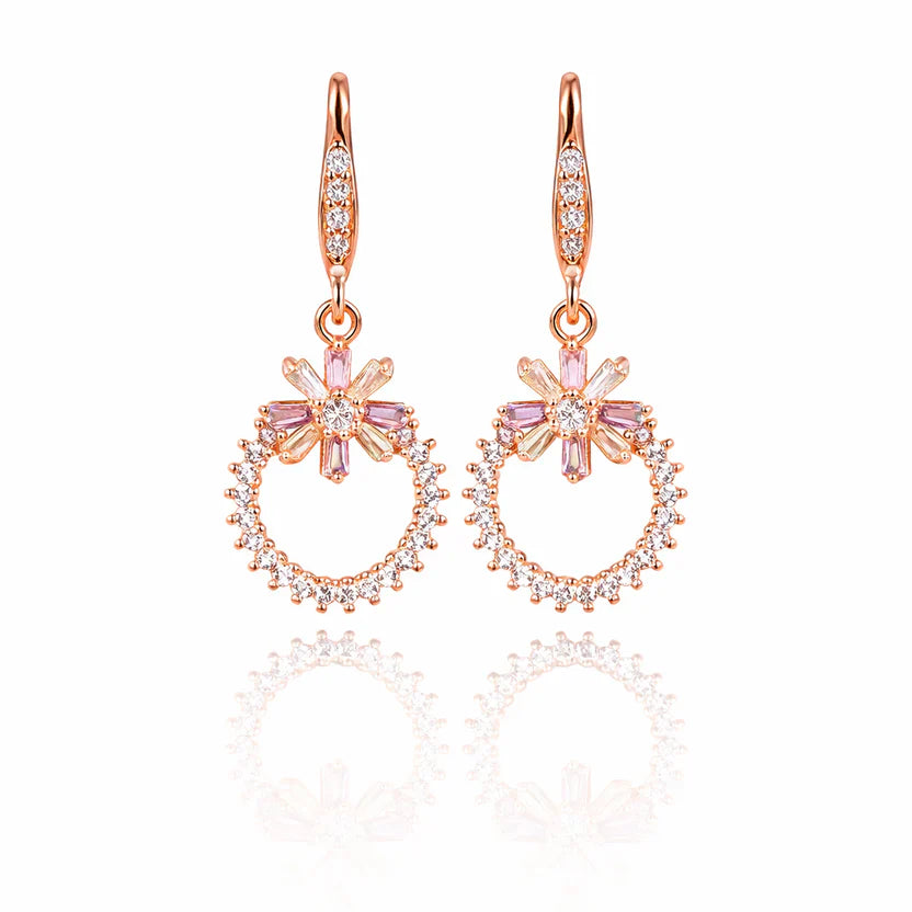Blush Bloom Crystal Halo Earrings
