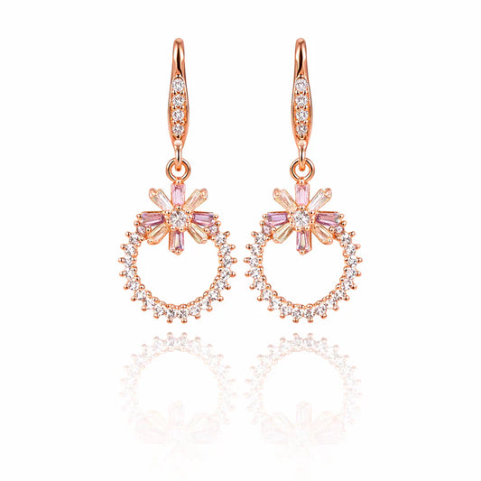 Blush Bloom Crystal Halo Earrings