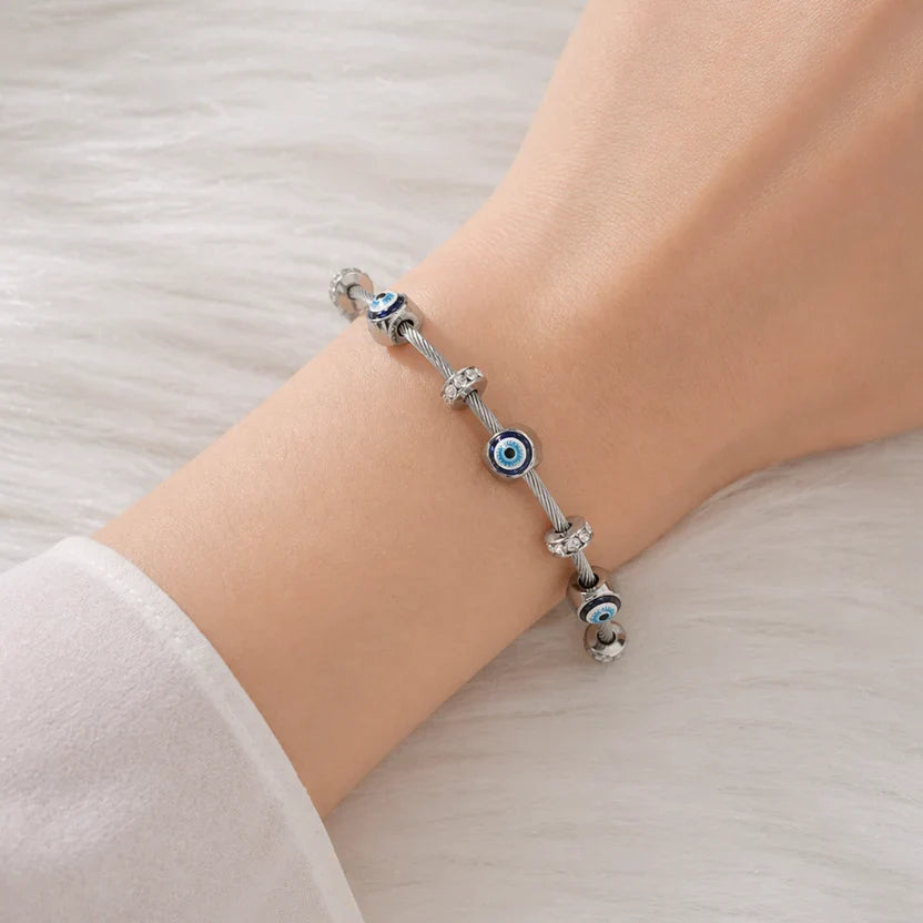 Evil Eye Charm Bracelet â€“ Anti Tarnish Stainless Steel