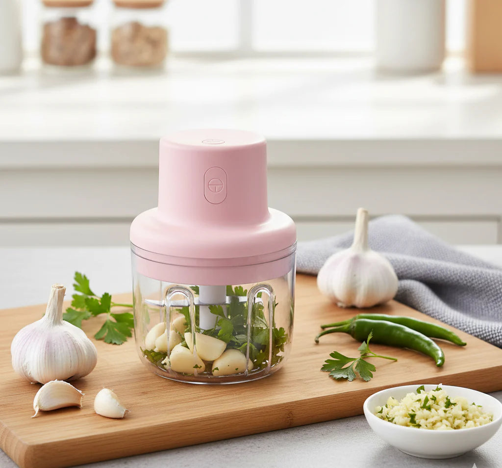 Electric Mini Chopper – 250ml USB Rechargeable⚡