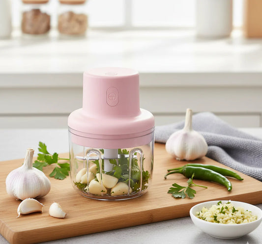 Electric Mini Chopper – 250ml USB Rechargeable⚡
