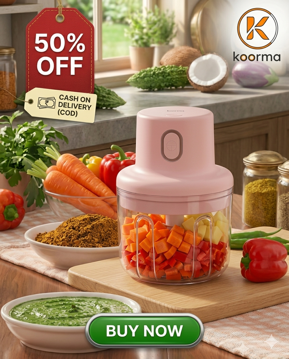 Electric Mini Chopper – 250ml USB Rechargeable⚡