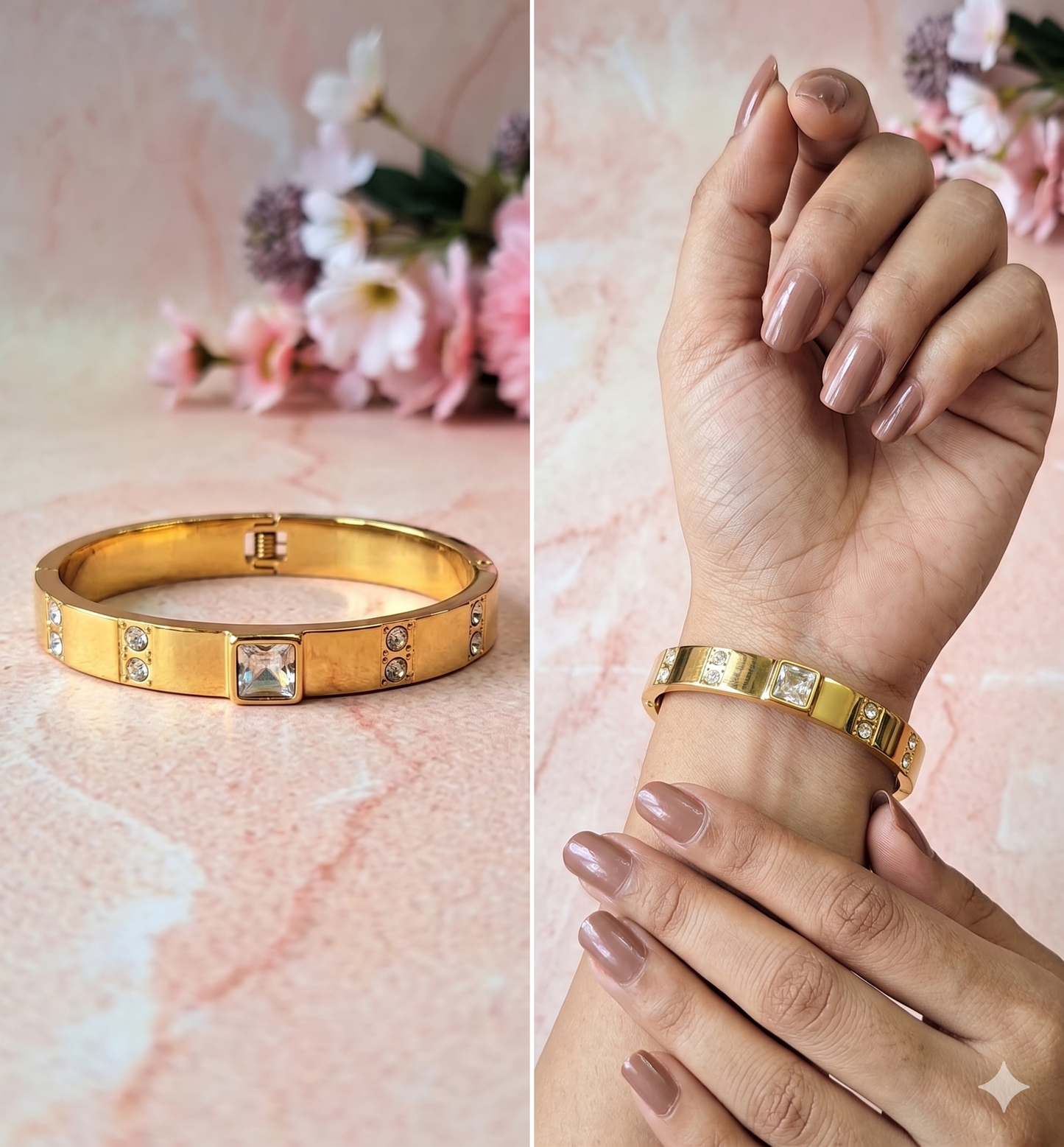 Solitaire Crystal Kada â€“ 2.2" size (Baby Size)