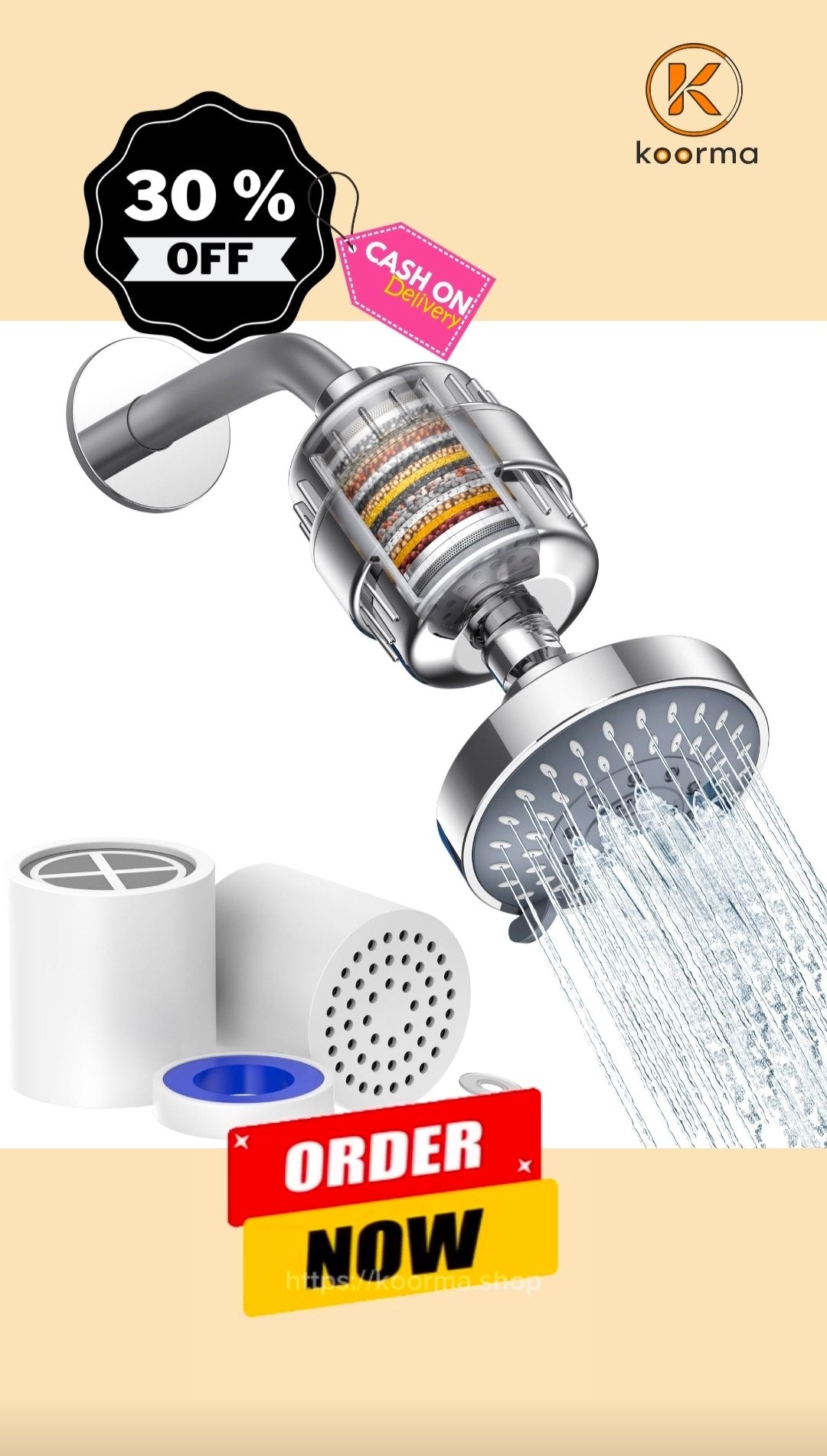 Water Softener for Bathroom - For Shower & Tap With 20-Stage Filtration