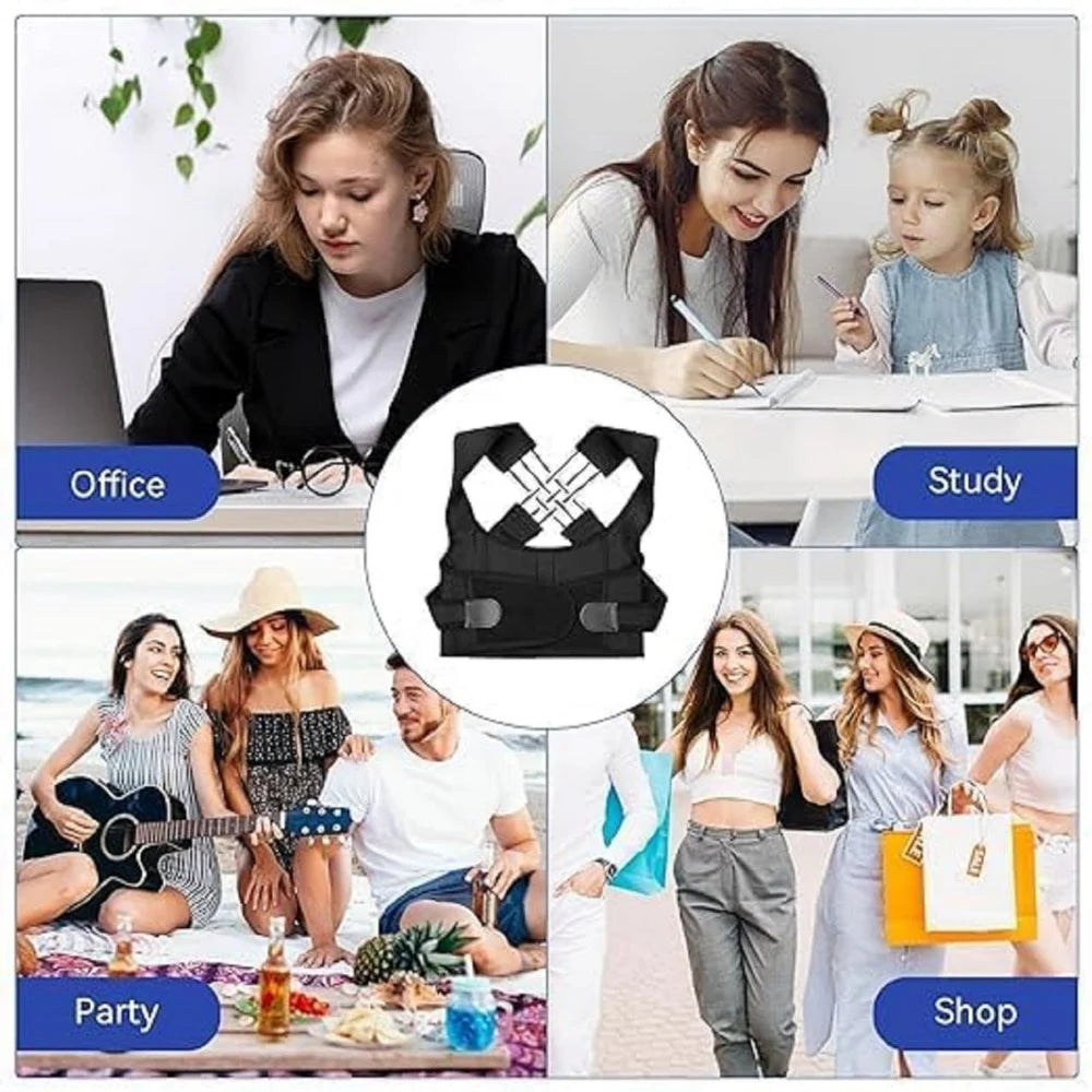 PostureAlign Pro™ – Adjustable Back Support for Better Posture