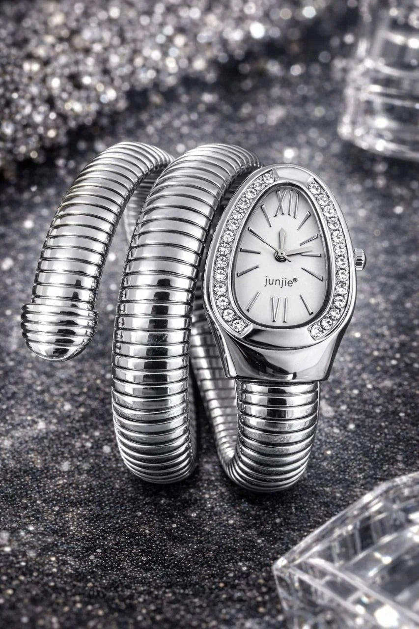 Spiral Bracelet Wrap Watch - Gold/Silver
