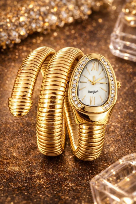 Spiral Bracelet Wrap Watch - Gold/Silver